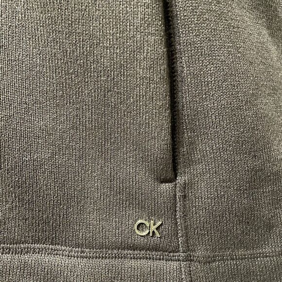 Calvin Klein Knit Full Zip Brown Fleece Jacket Lightweight Women's Small - Picture 5 of 8